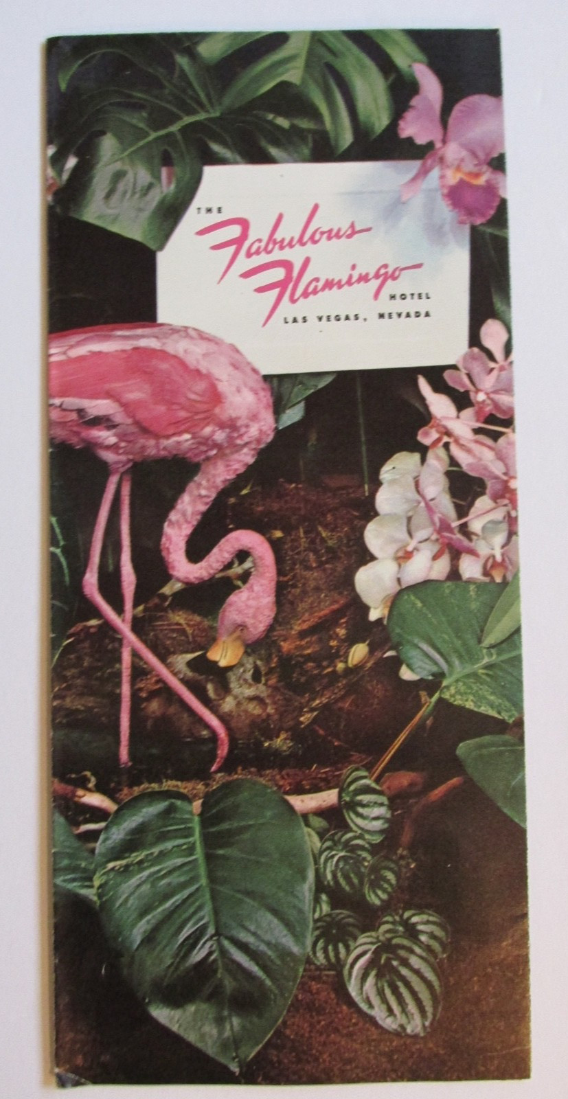 vintage 1950's FABULOUS FLAMINGO HOTEL Brochure Pamphlet LAS VEGAS CASINO - MINT