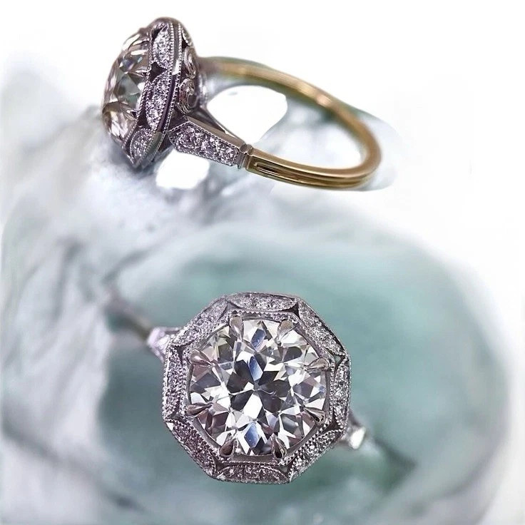 3Ct Oval Cut Lab Created Diamond Engagement Wedding Ring 14K White Gold Finish