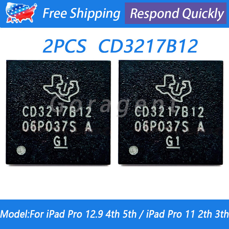 2* IC Chip CD3217B12 For iPad Pro 12.9 4th 5th / iPad Pro 11 2th / iPad air 4/5