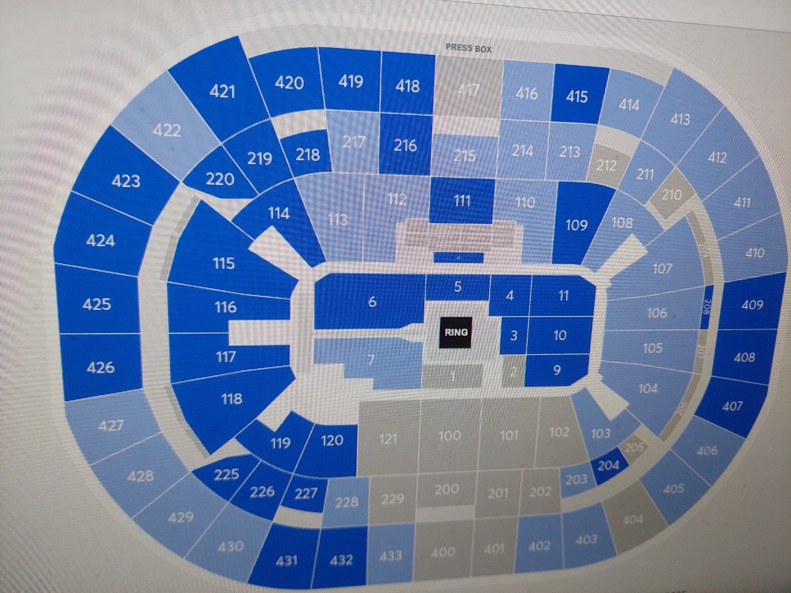 WWE Saturday Night Main Event Washington DC Tickets Section 6.