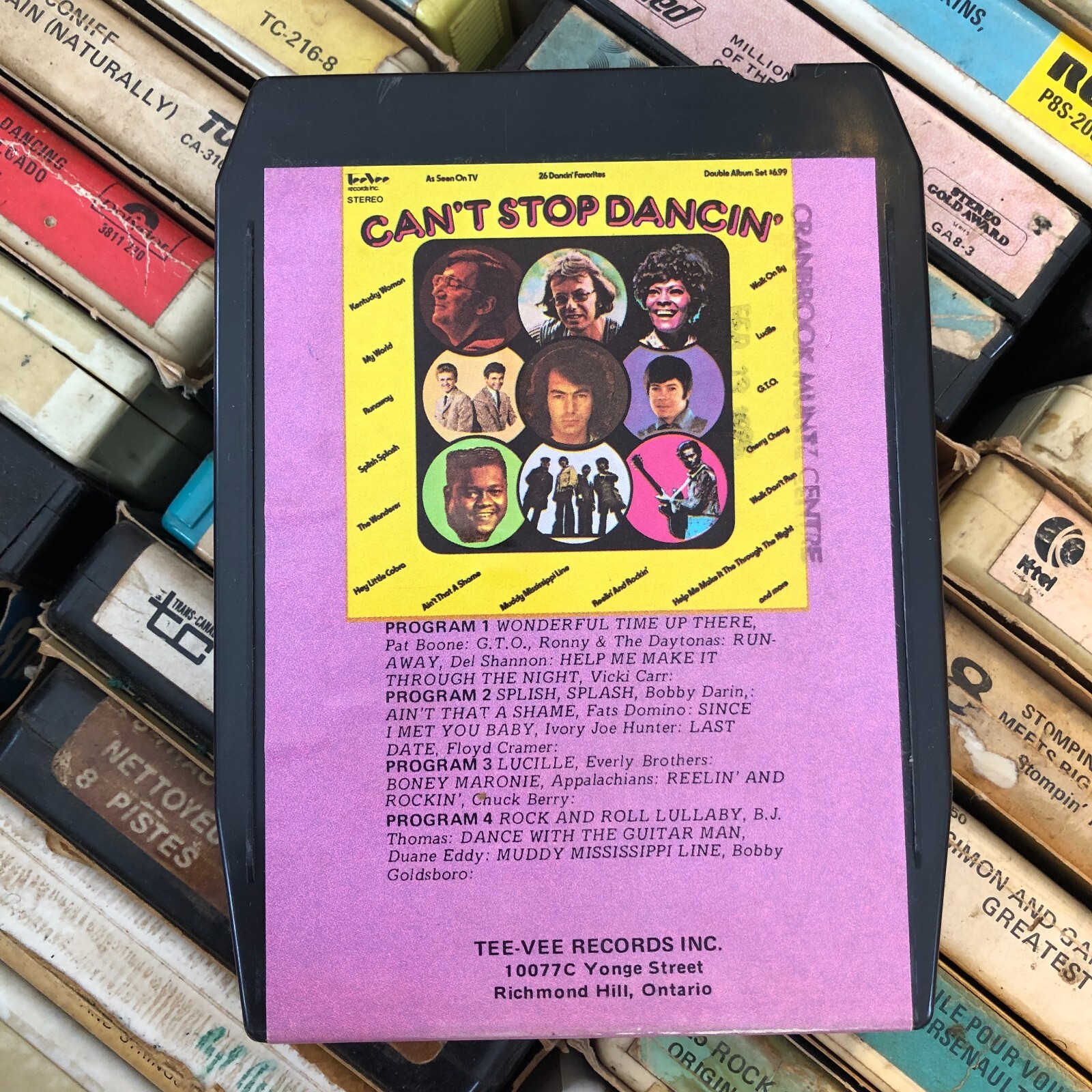 Can't Stop Dancin' Various Artists , Lear Jet Stereo 8 Track Tape CANADIAN