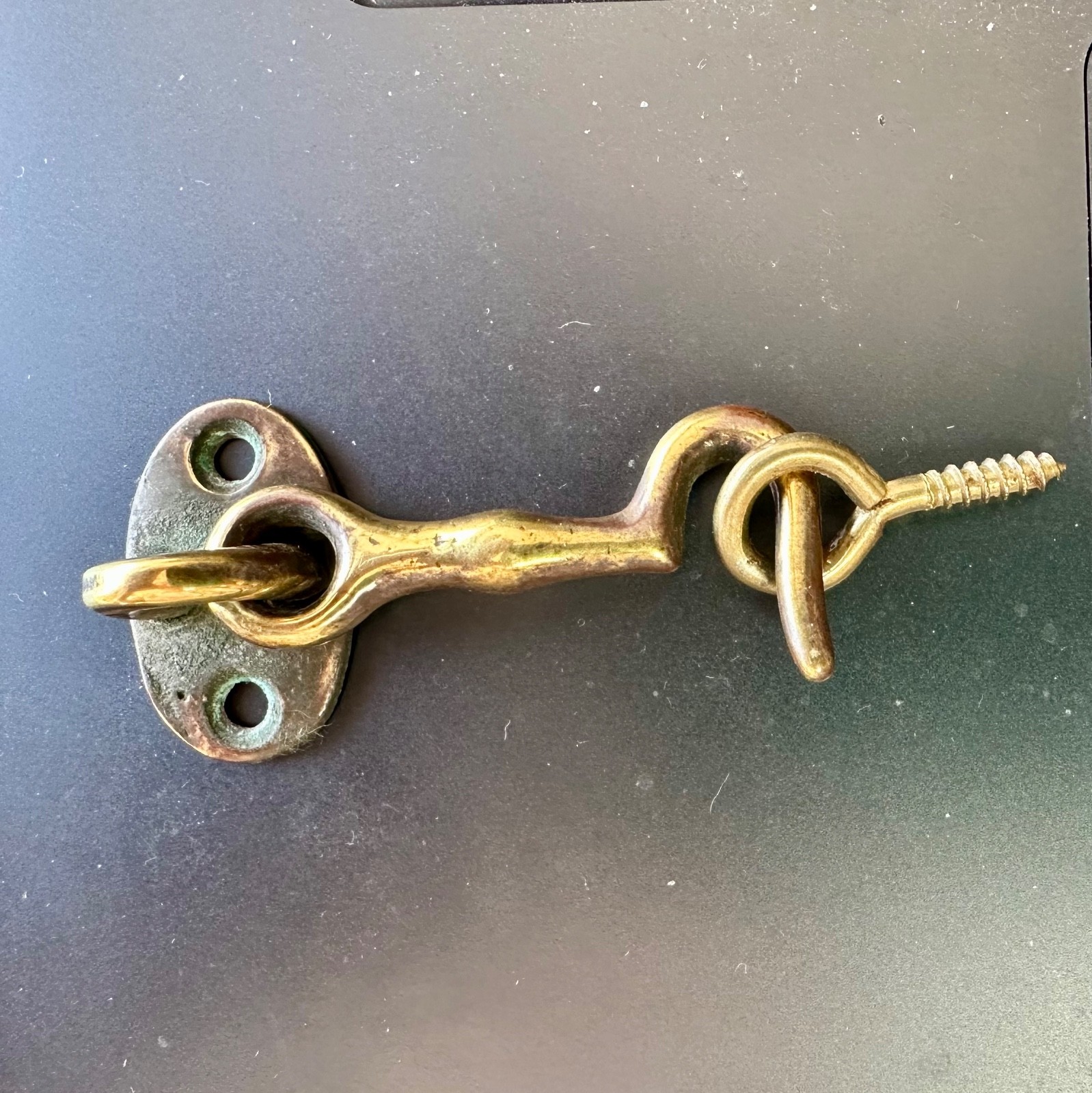 Vintage Salvage Brass Hook and Eye Fastener