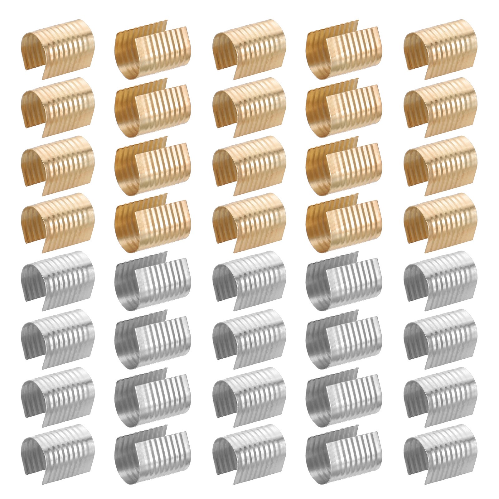 16x12mm Leather Rope Clip, 120Pcs Cylindrical Crimp Tubes Cord End Cap, 2 Color