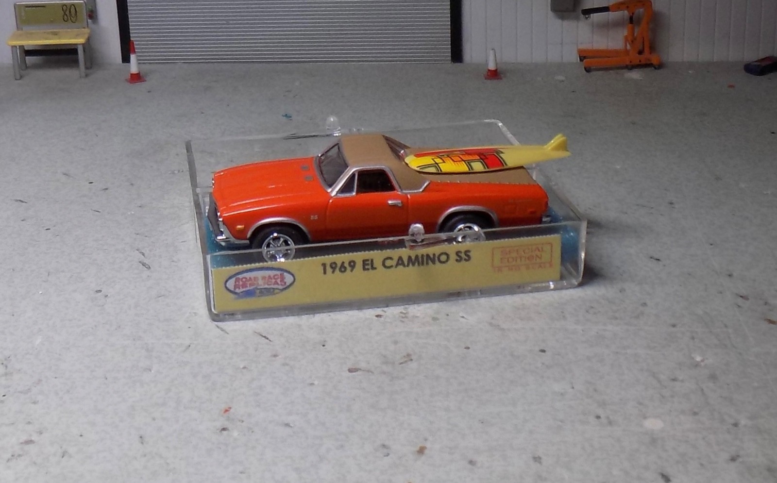 HO slot car...Road Race Replica 69 El Camino w/case
