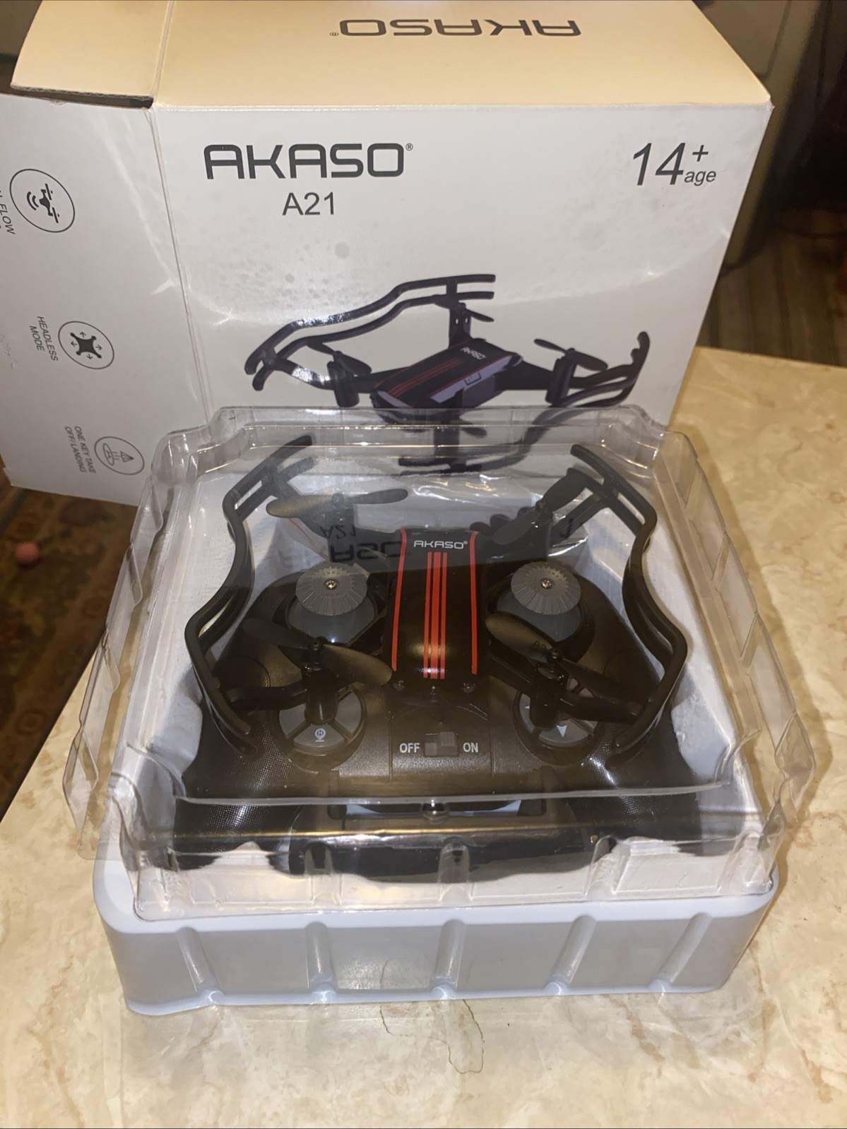 AKASO A21 Quadcopter Drone With Camera New Remote Control In Box