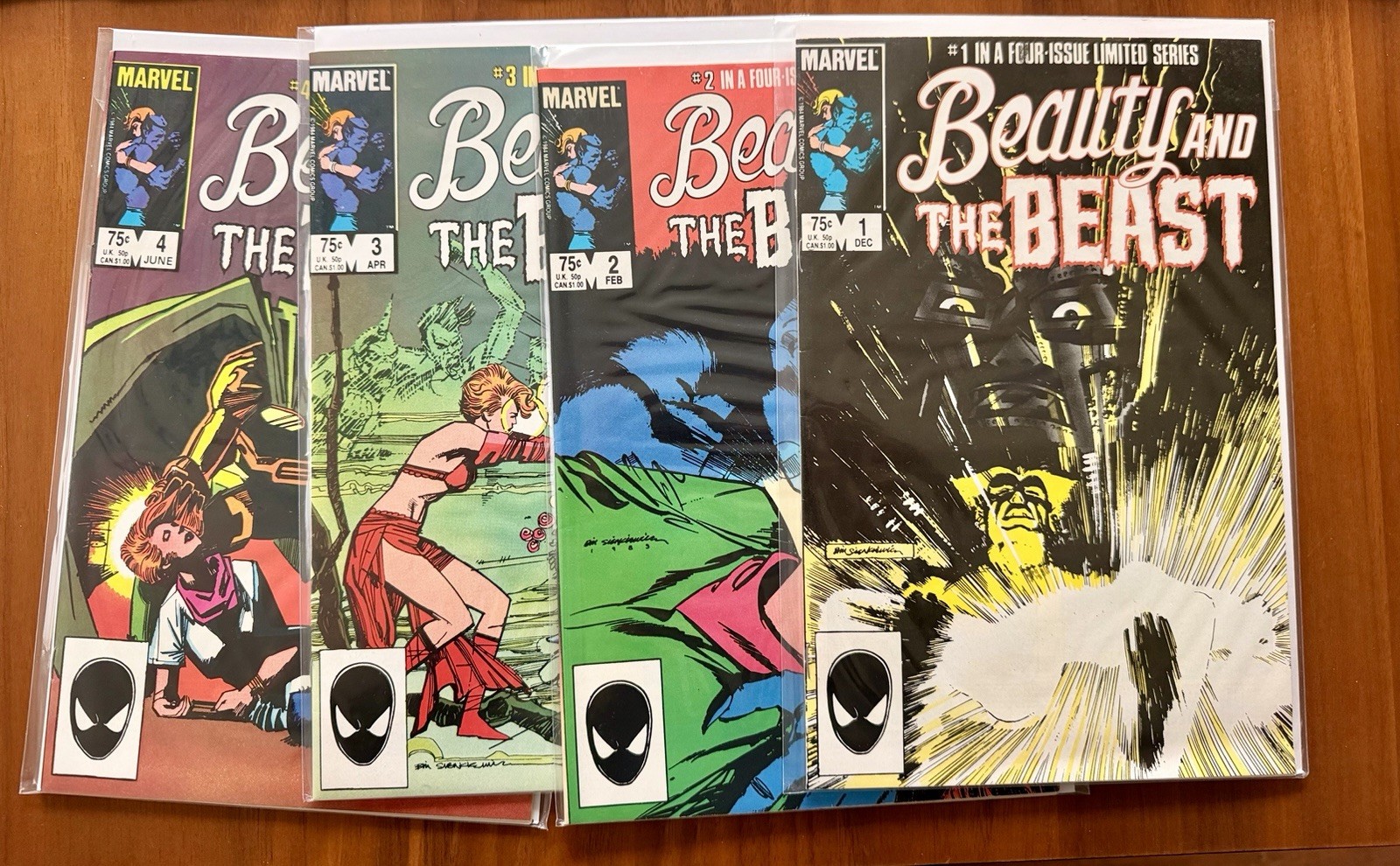 Beauty and the Beast #1 - 4 (Limited Series Marvel 1984) VF/NM