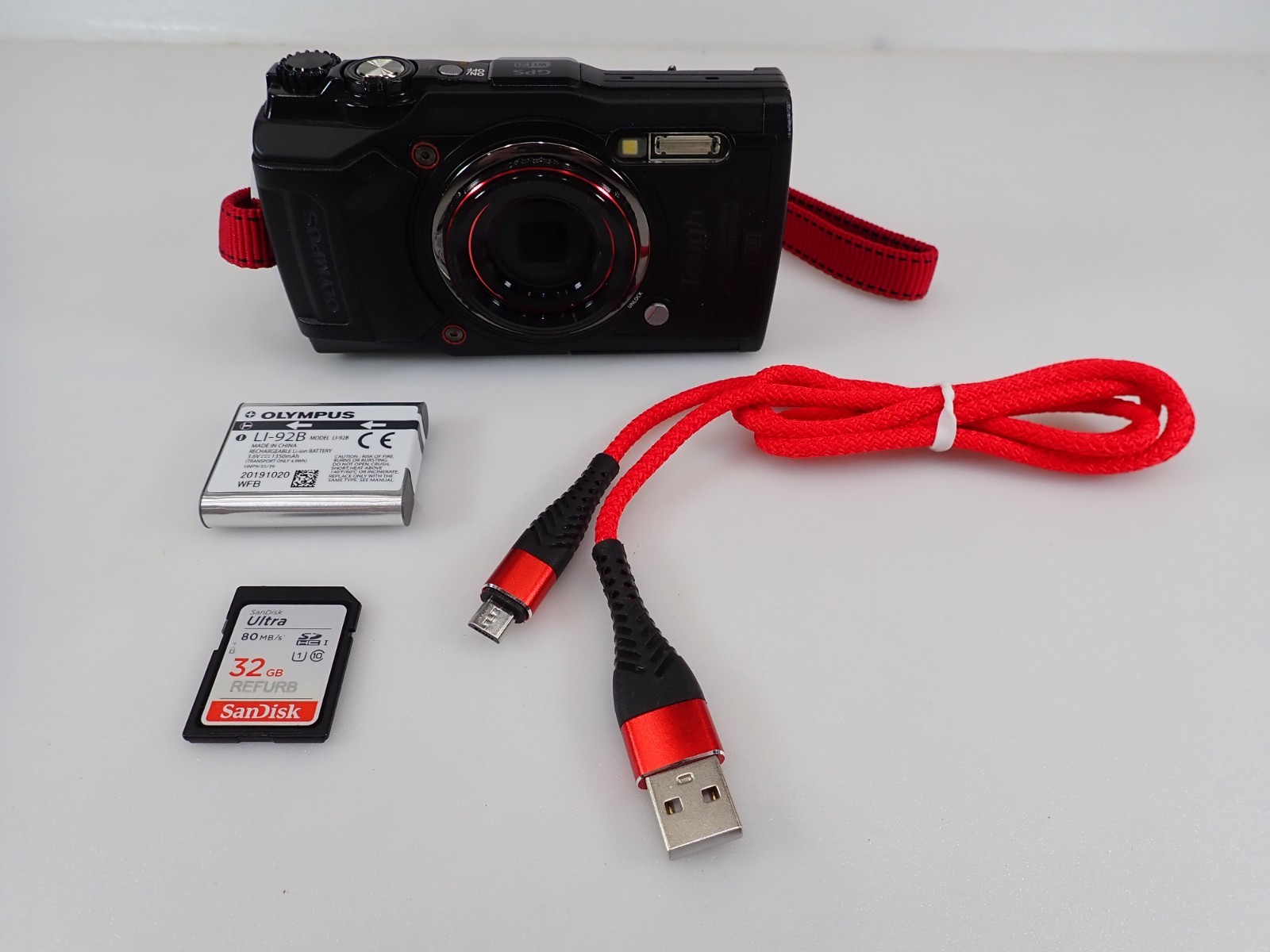 Olympus Tough TG-5 Black 12MP 4K Waterproof Digital Camera - Bundle