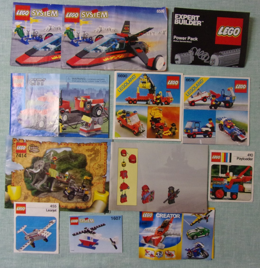 Vintage Lego Instruction Booklet Manual lot of 12