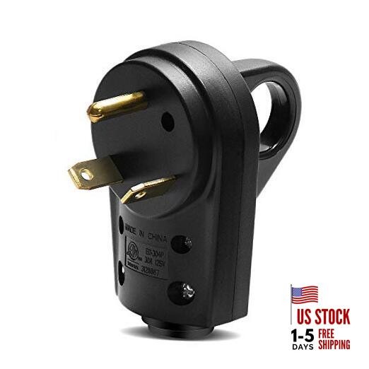 30AMP RV Replacement Male Plug - Heavy Duty NEMA TT-30P Replacement RV 