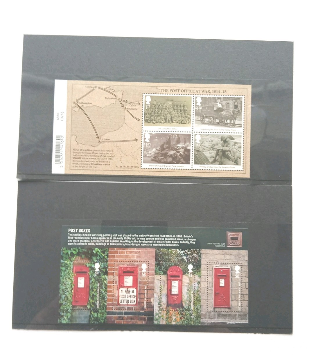 GB 2009 Post Boxes 2016 Post Office At War Stamps Bundle Mint