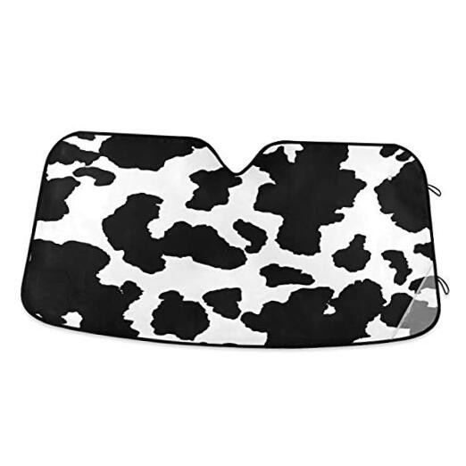  Foldable Car Windshield Sun Shade,Funny Cow Visor Protector for Blocks UV 
