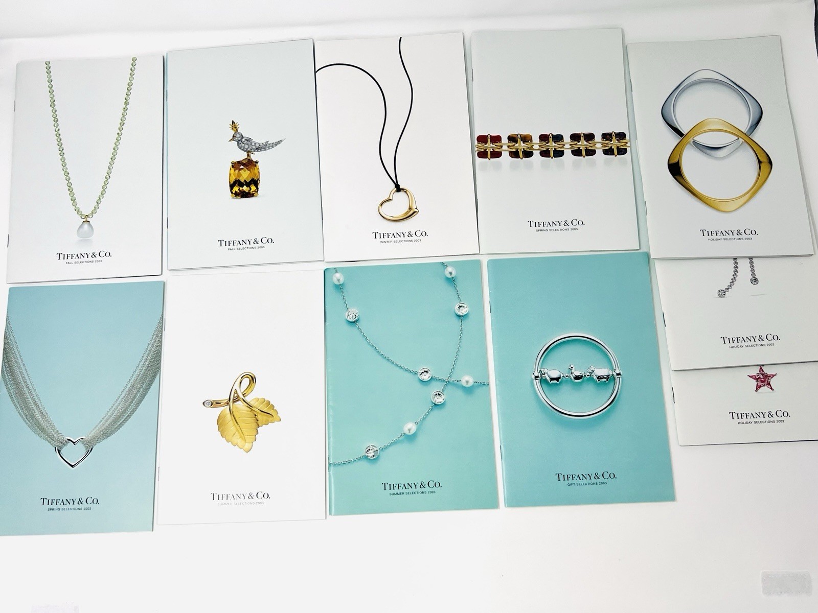 Vintage 2003 Tiffany & Co Holiday,Winter, Spring Fall, Summer Catalogs Lot Of 11