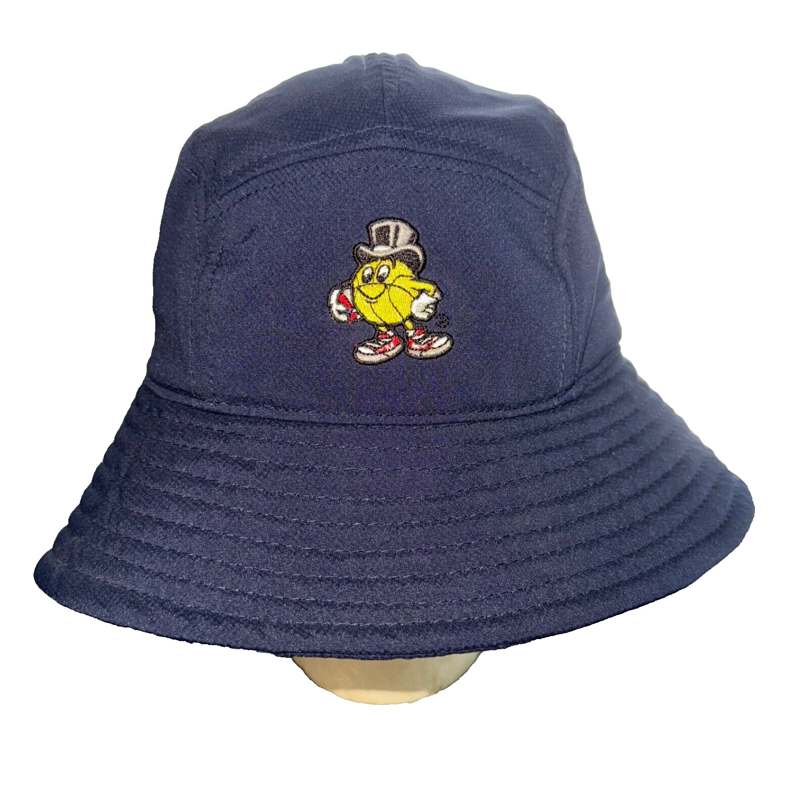 Gus Macker B-Ball Logo on Under Armour Navy Bucket Hat Cap EUC