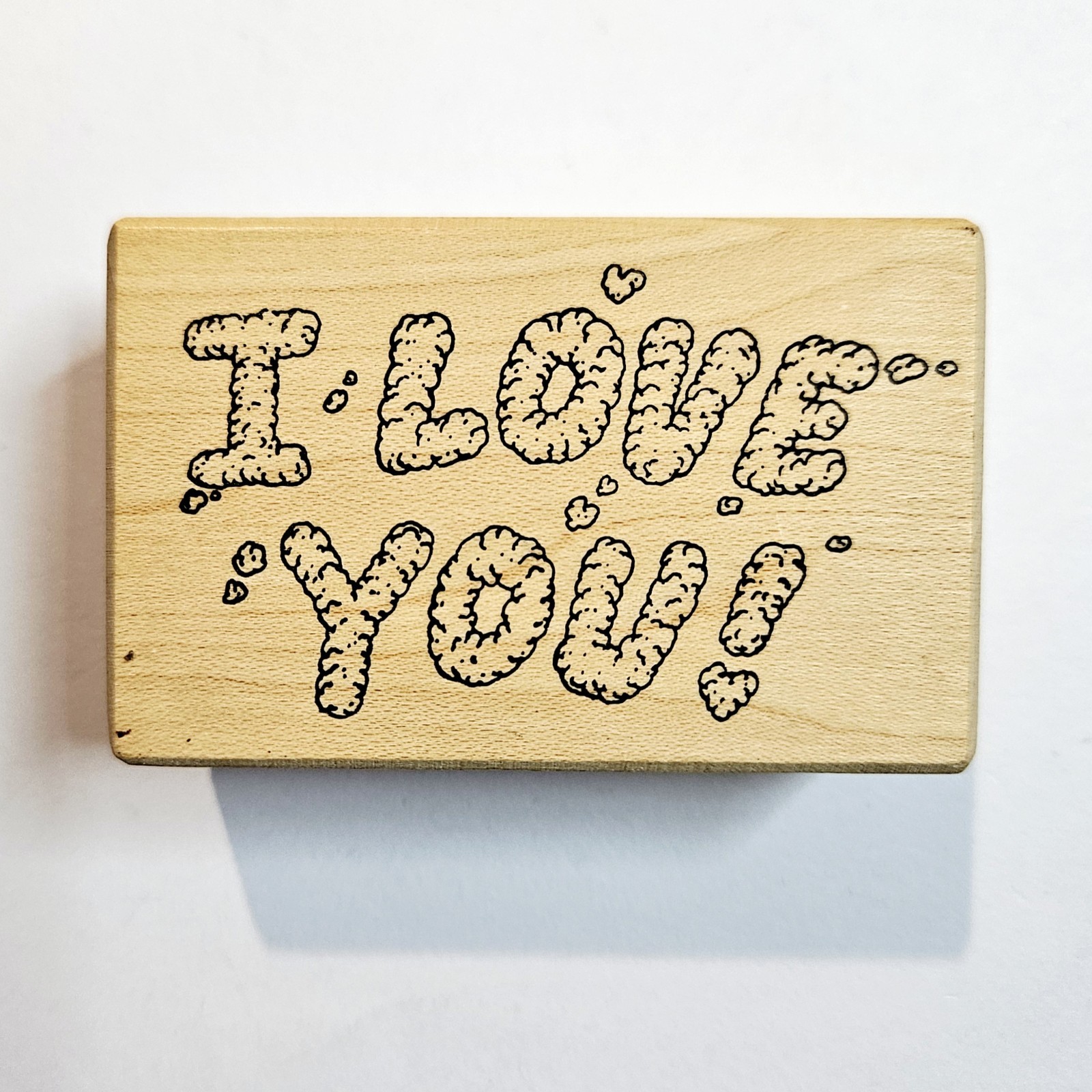 PUFFY CLOUD I LOVE YOU Stampa Barbara Rubber Stamp Sky Writing Plane Saying d222