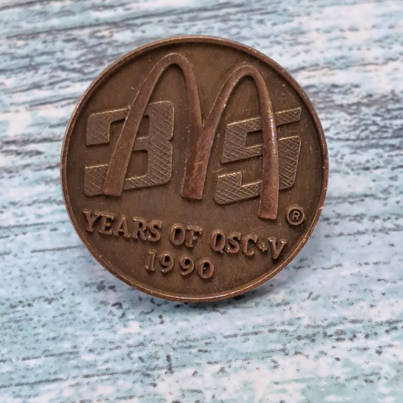 McDonald's Crew Employee Pin - 35 Years of QSC V 1990