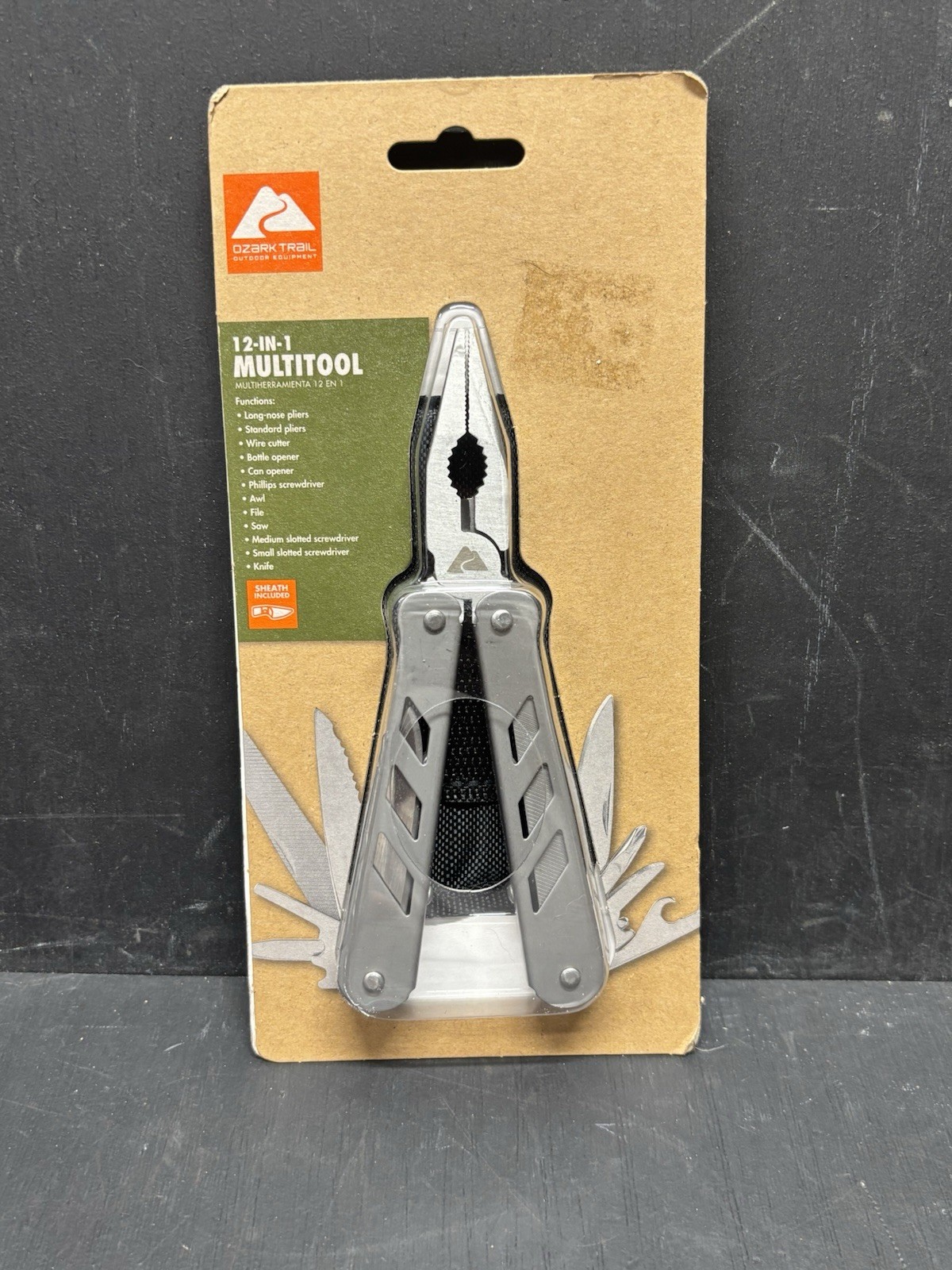 Ozark Trail 12-In-1 Multi-Tool with Sheath Hiking Outdoors Pocket Knife Camping