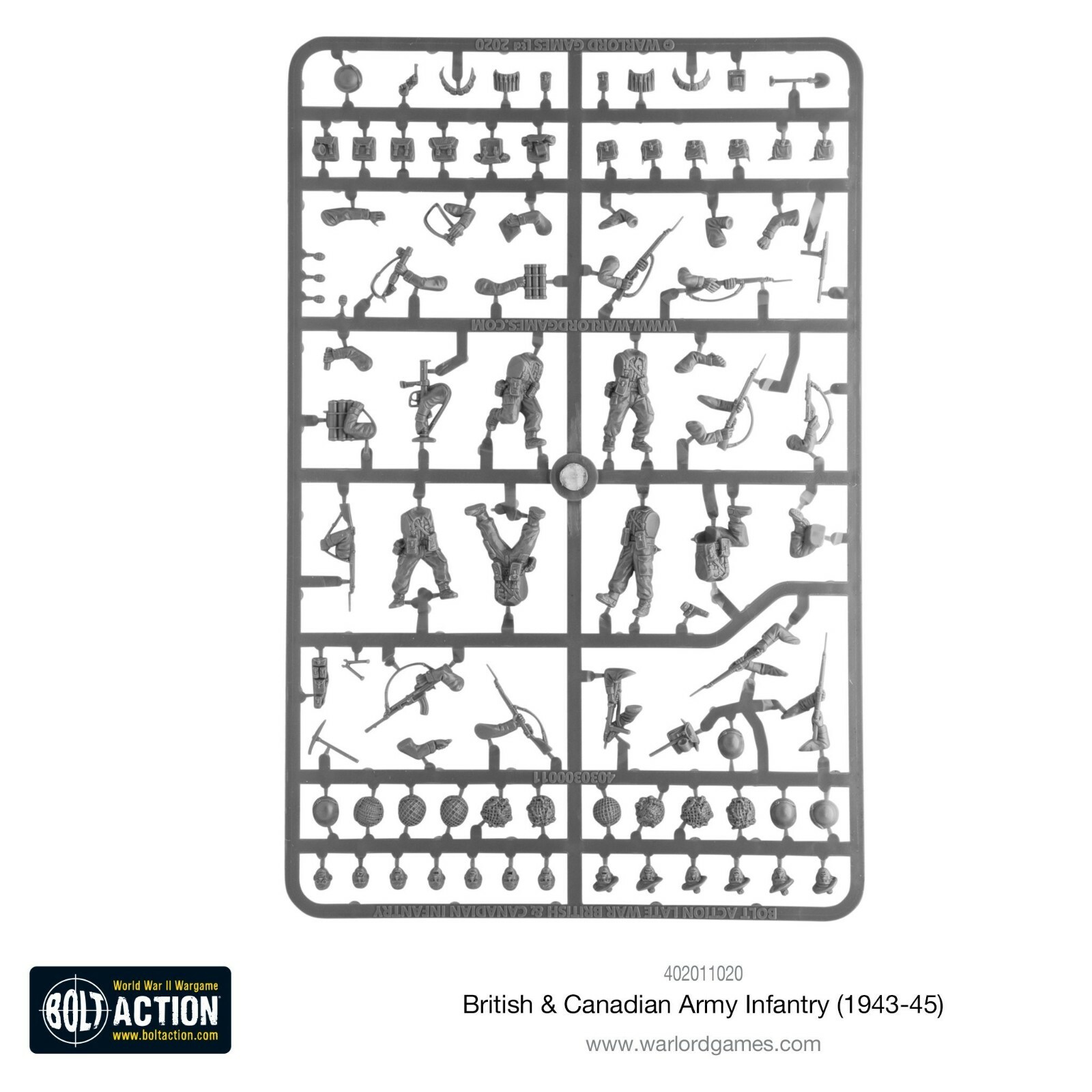 Bolt Action British & Canadian Army Infantry Sprue 1943-1945 Warlord Games 28mm 