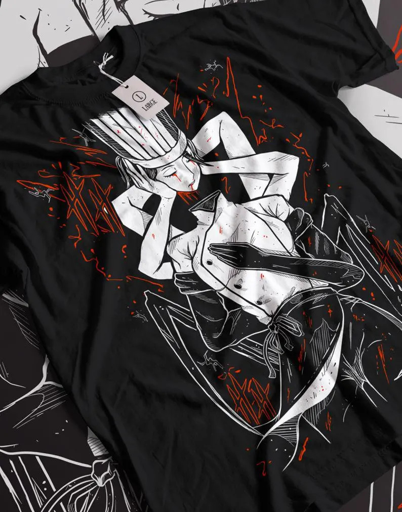 ANIME CHAINSAWMAN HUNGER DEVIL HIPHOP BLACK T SHIRT GIFT FOR FRIENDS