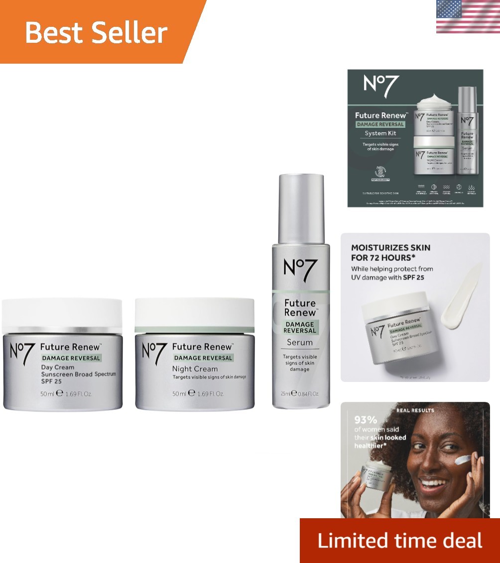 Future Renew Damage Reversal Skincare Set - Anti Aging Face Serum .33 Fl Oz, ...