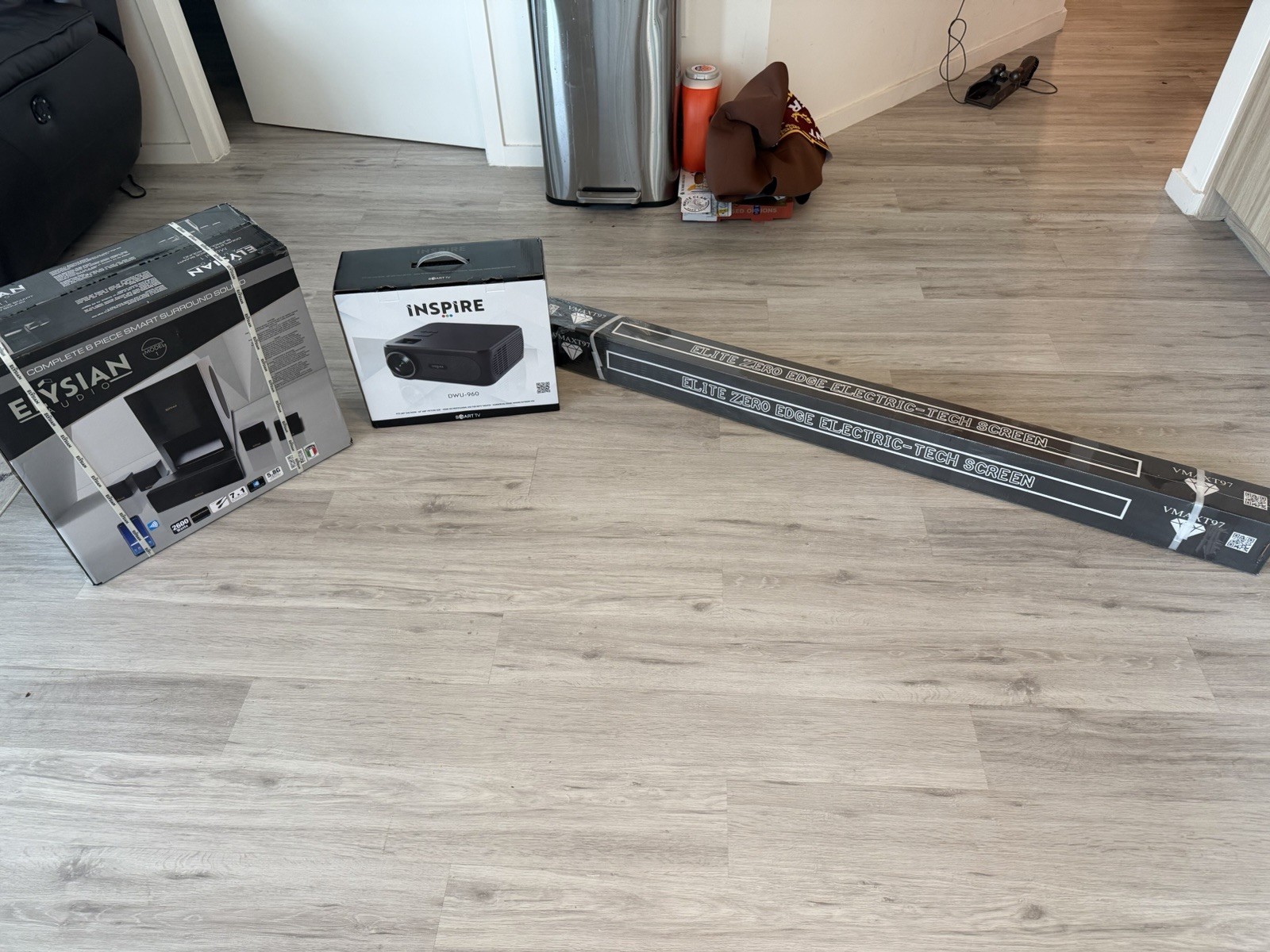 Complete at-Home Movie Theatre Set. All pieces Unused/unopened. Total MSRP $2.6k