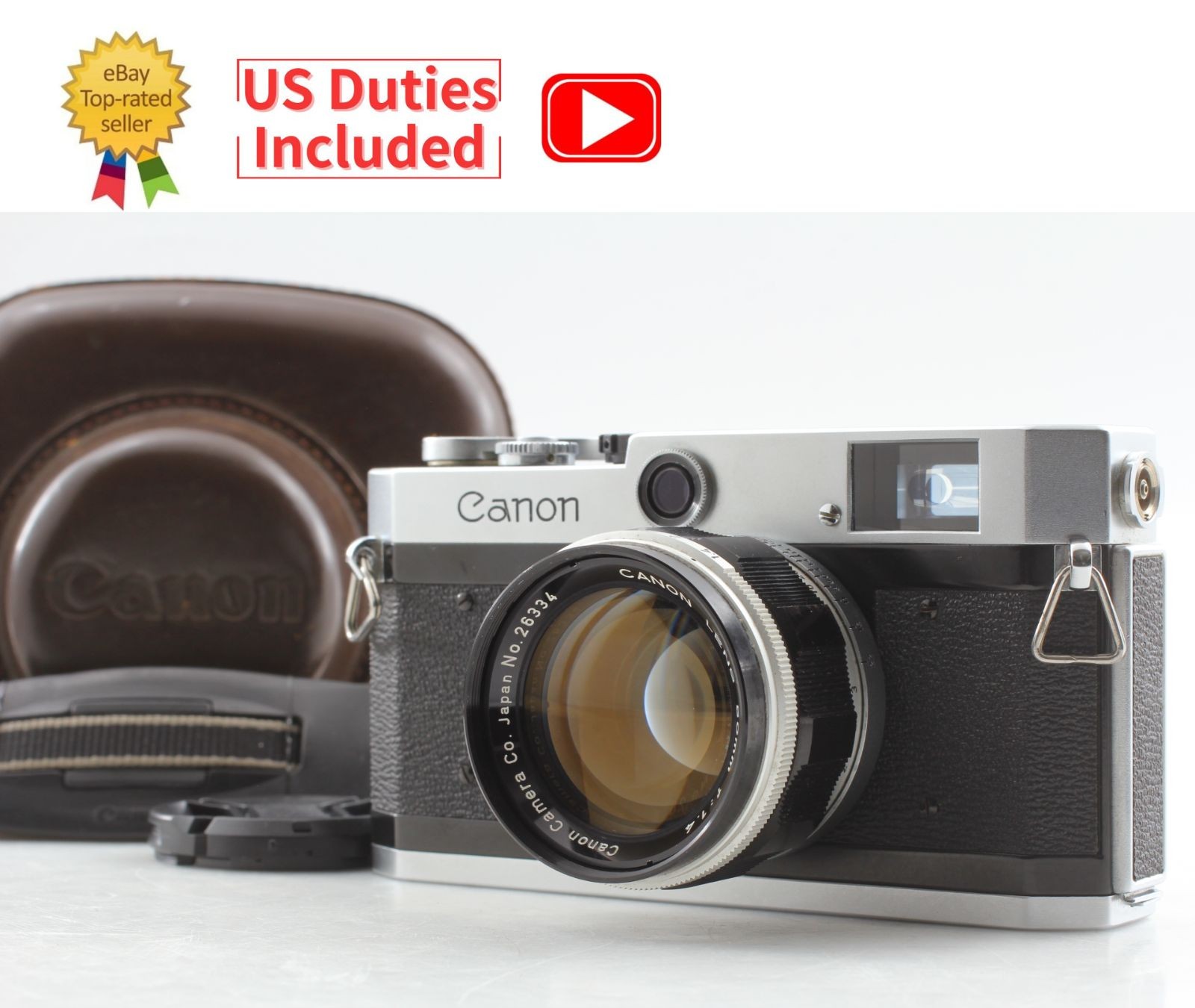 [MINT w/ Case] Canon P Rangefinder Film Camera 50mm f1.4 Lens L39 LTM From JAPAN