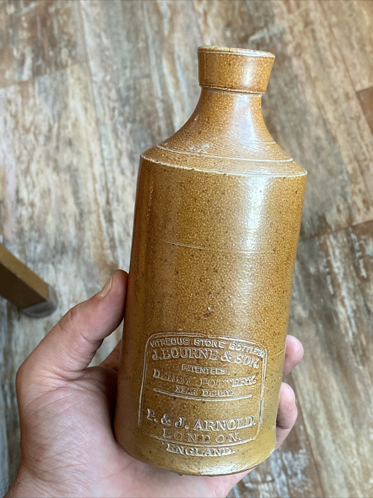 Vitreous Stone INK Bottle J Bourne & Son Denby Pottery P J Arnold London England