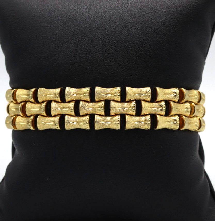 18K Solid Gold Vintage 50s Made in Italy Women's Bracelet