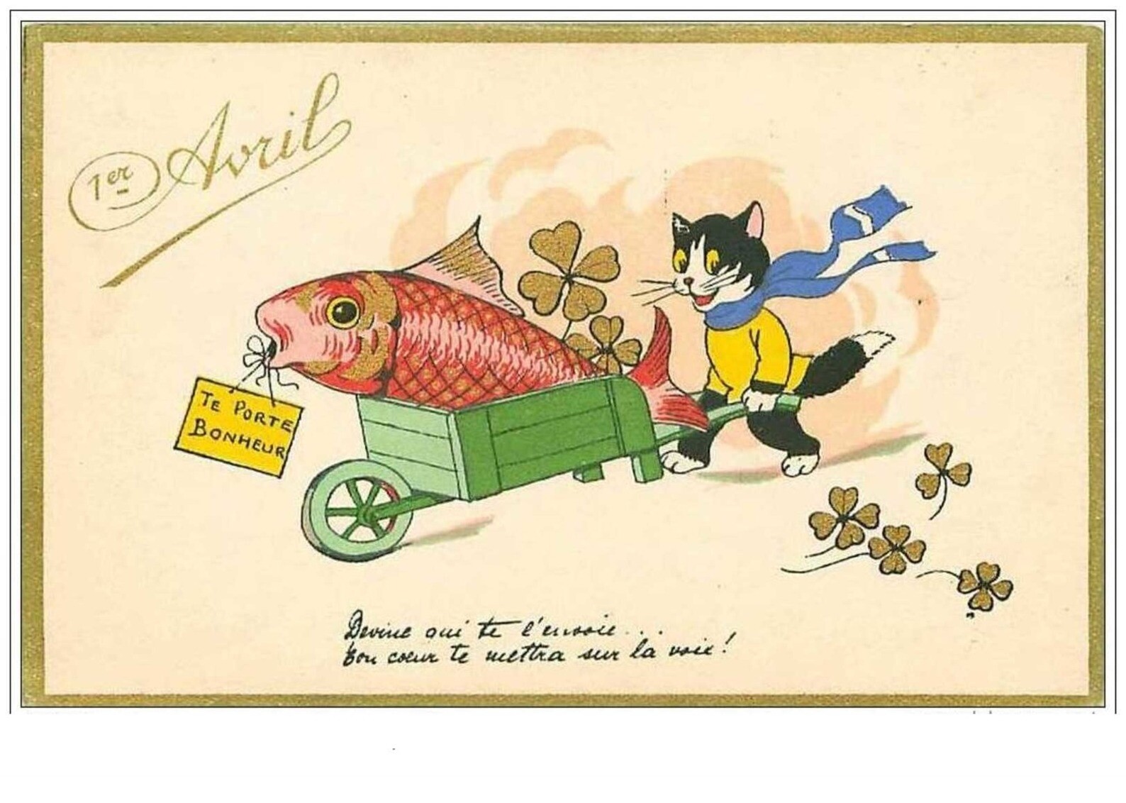 Cats April 1 Cat Carrying A Fish In A Wheelbarrow Guess Who