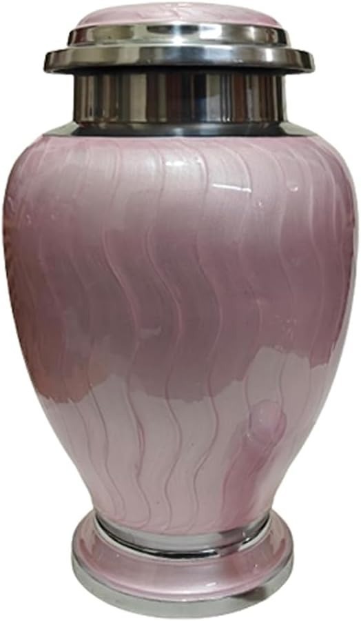 At Peace Memorials Hotep Pink Adult Urn for Ashes