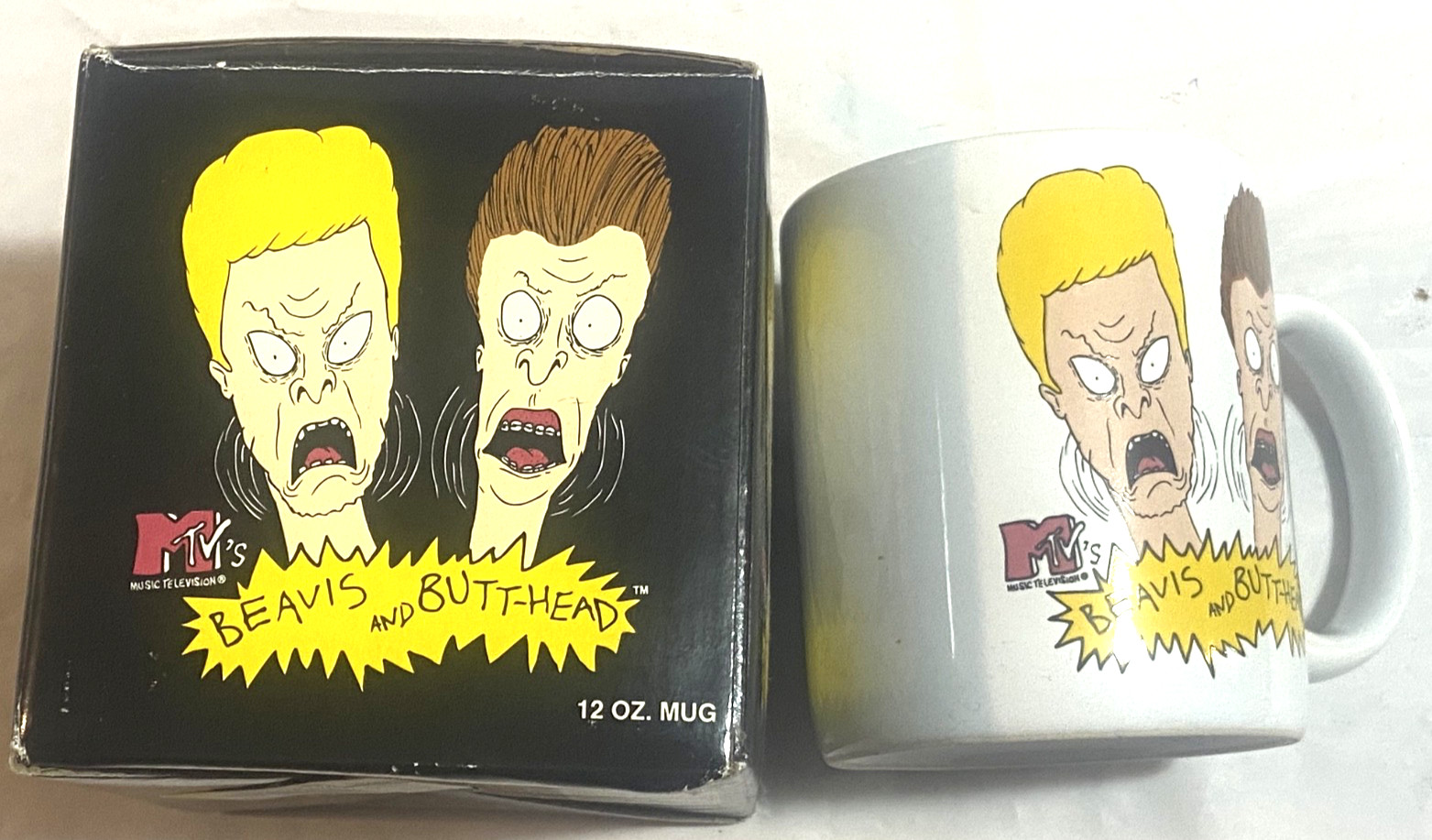 Vintage MTV Beavis and Butthead Coffee Mug 1993 NIB #89222 Out of Character