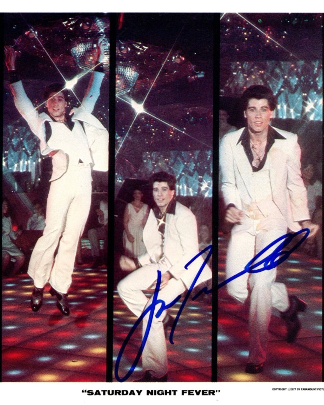 John Travolta SATURDAY NIGHT FEVER Signed Dance Collage RP 8X10 Reprint Photo 