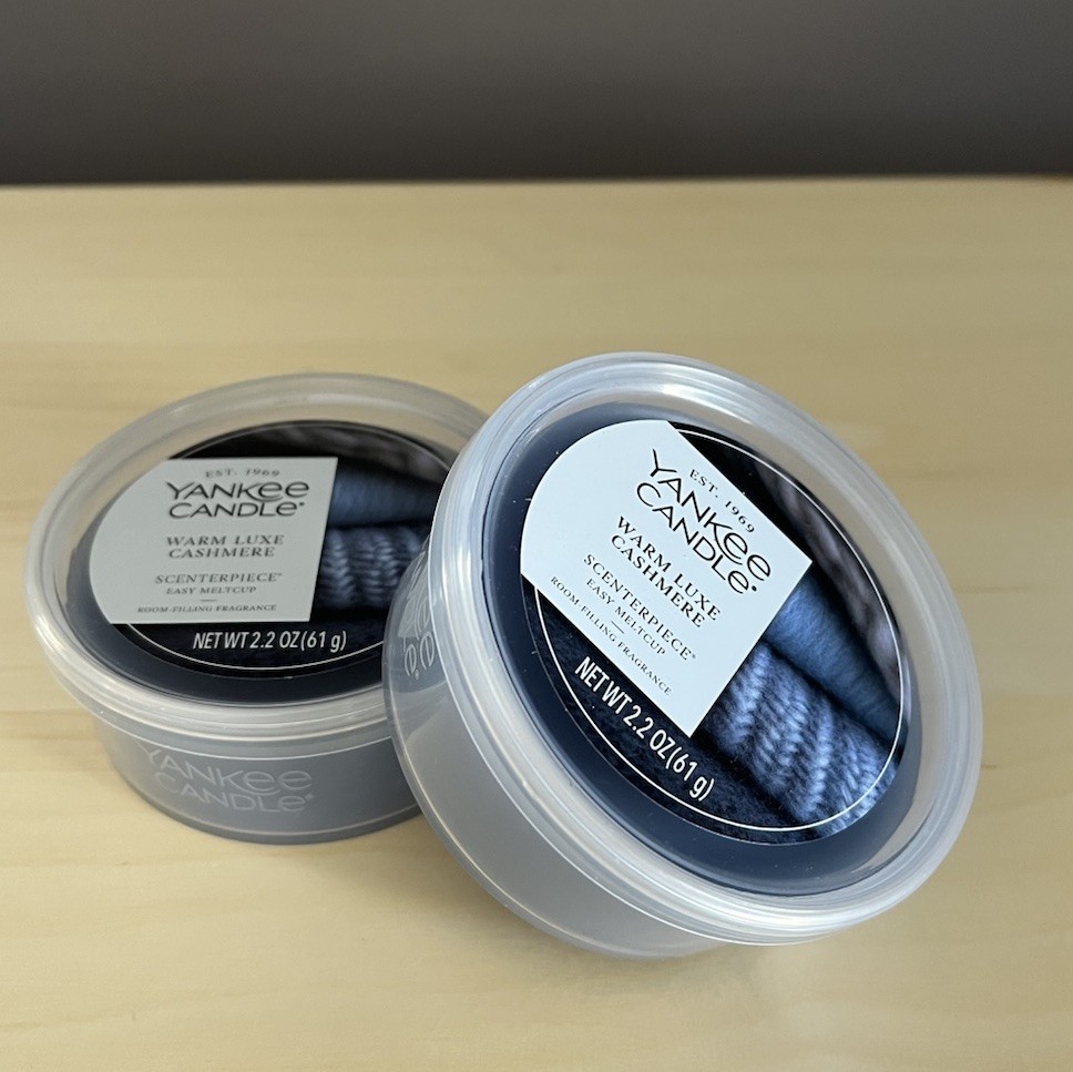 Two New Yankee Candle Warm Luxe Cashmere Scenterpiece Wax Melt Cups