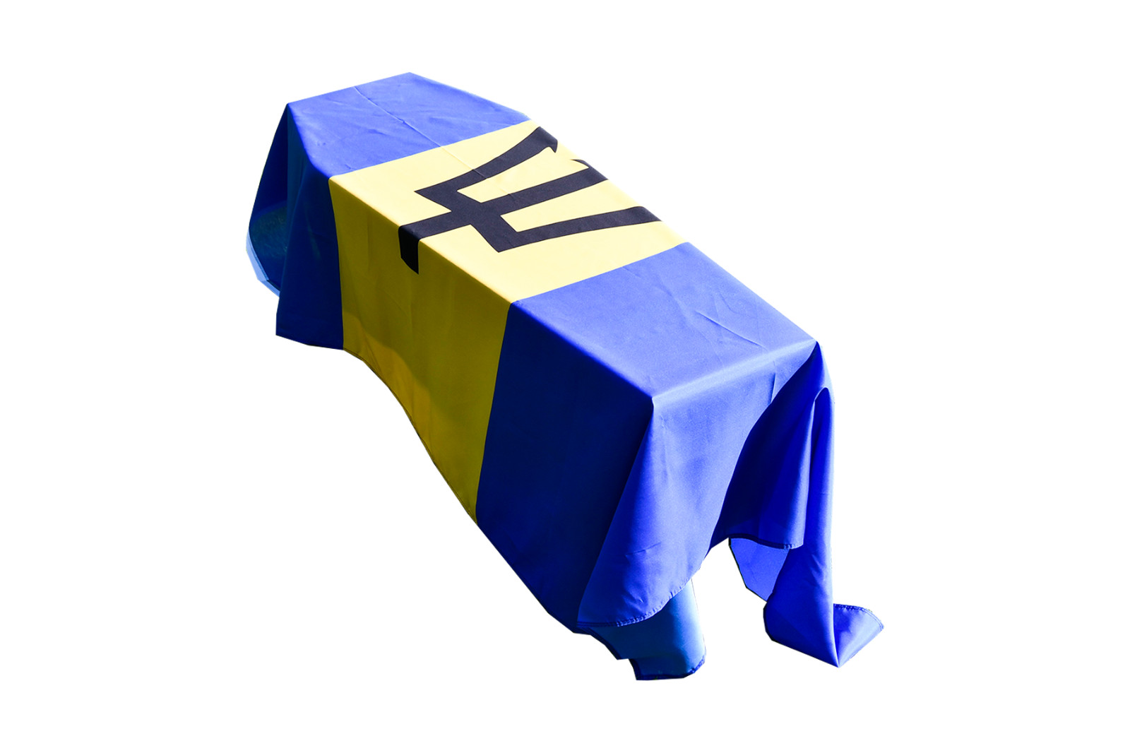 Barbados Flag Coffin Drape - Quick Dispatch