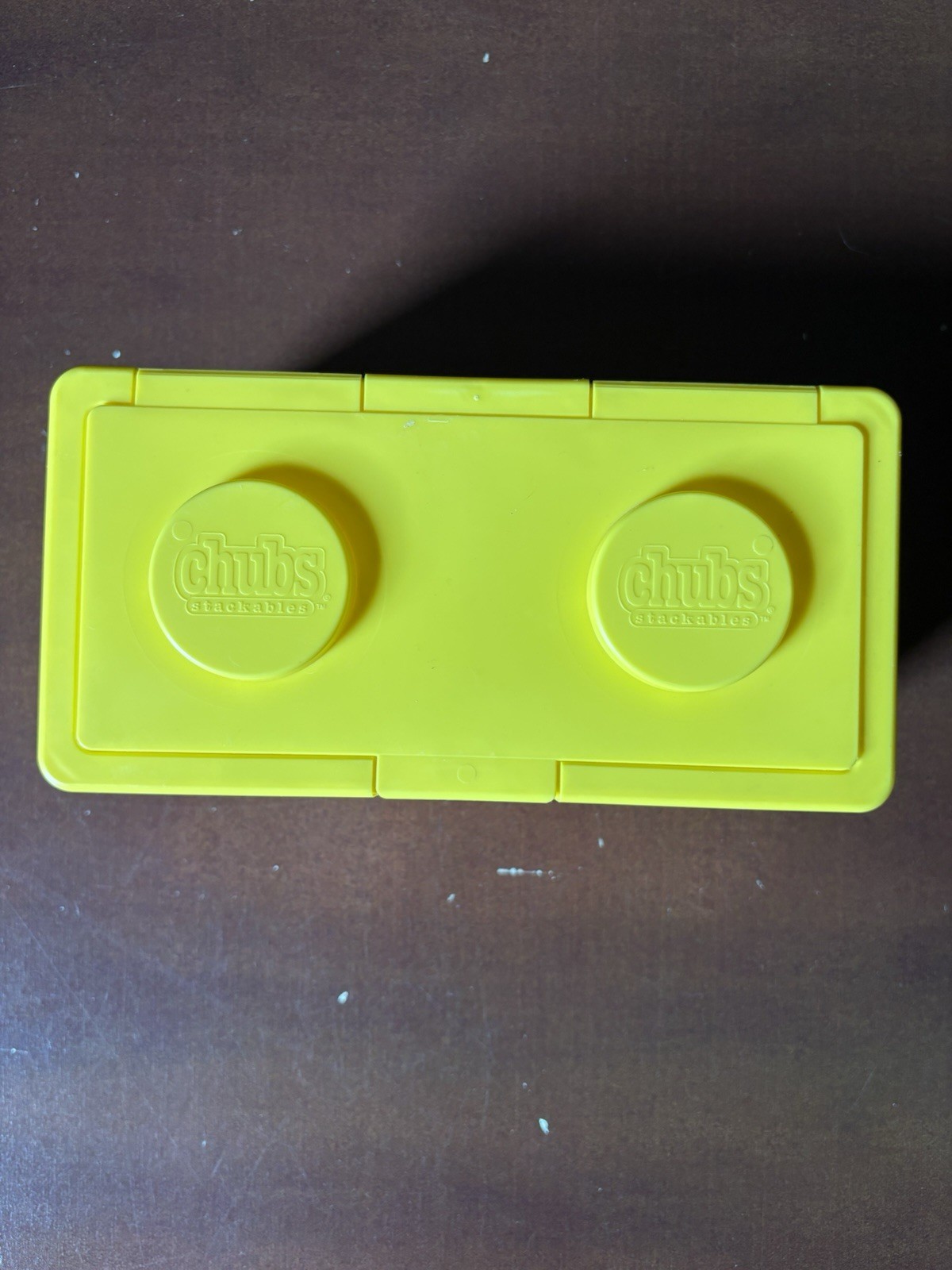 Vintage Chubs Stackables Yellow Baby Wipes Container 