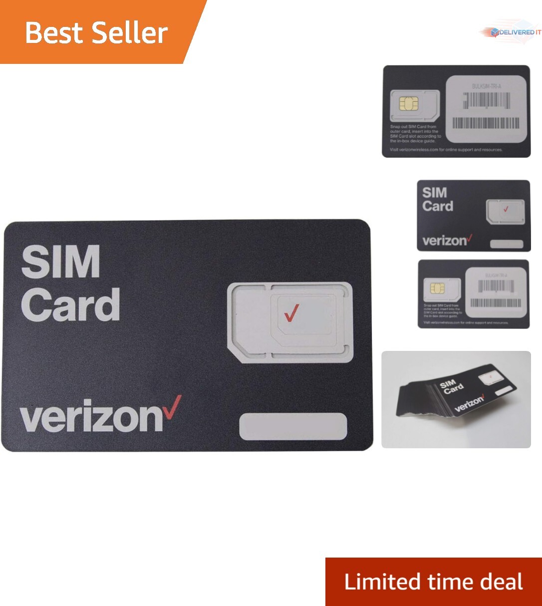 Versatile 4G LTE SIM Card 3-in-1: Nano/Micro/Standard | Verizon Compatible