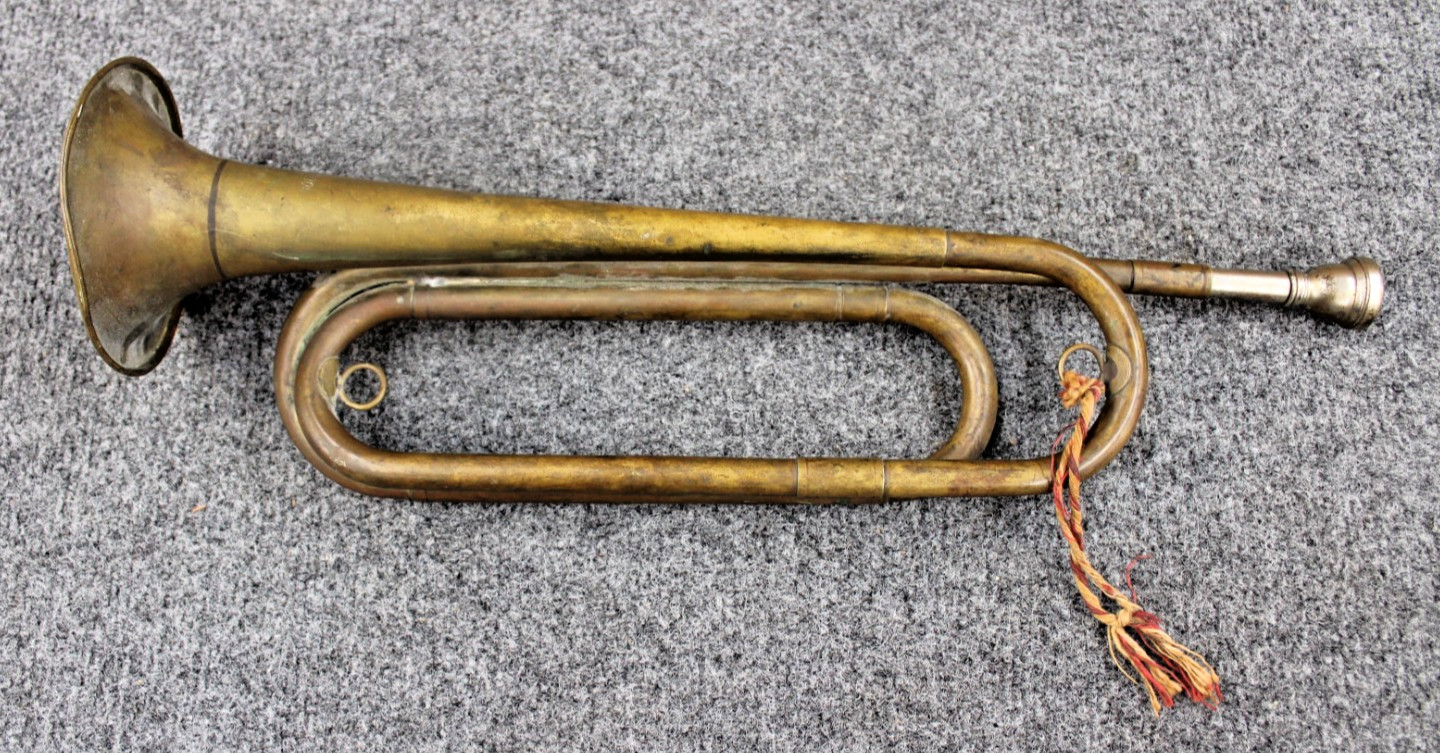 Vintage U.S. Regulation Brass Bugle "Made in U.S.A." (Preowned)