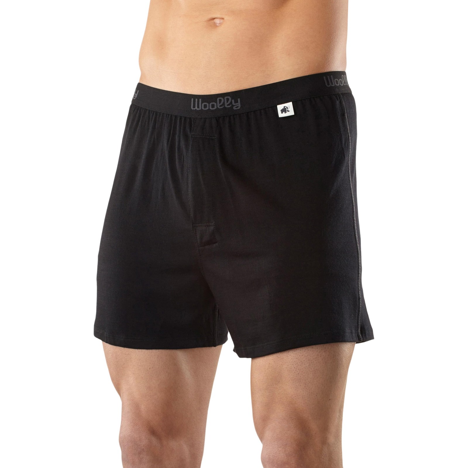 Men's Merino Classic Boxer By Woolly | RWS Certified | Soft, Medium, Black 