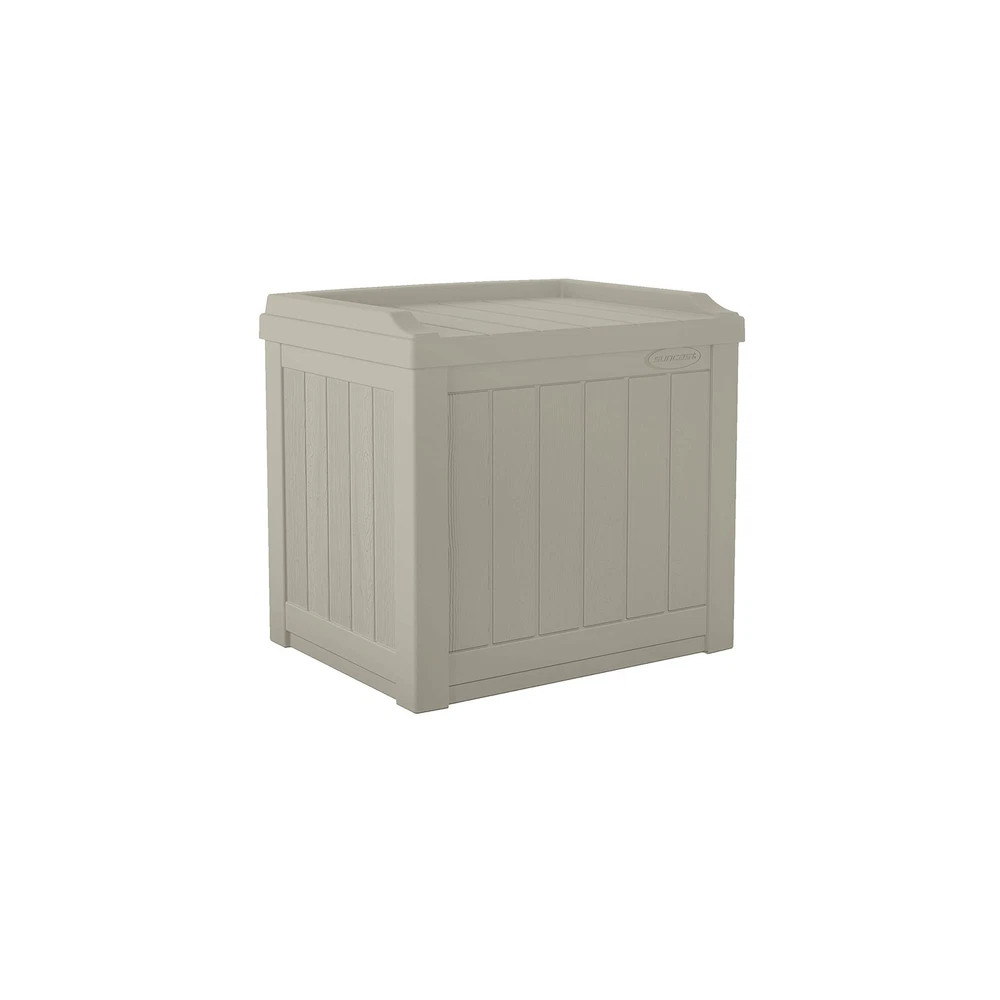 22 Gallon Light Taupe Outdoor Storage Box Deck Box for Patio or Garage Use