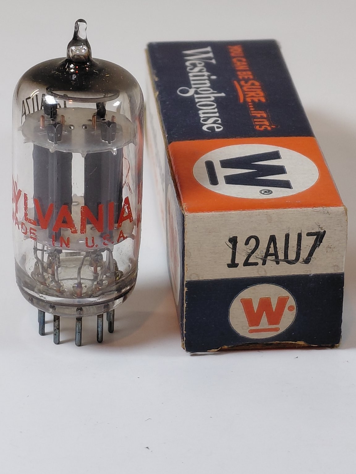 Westinghouse 12AU7A Vacuum Tube Sylvania Made in USA Original Box