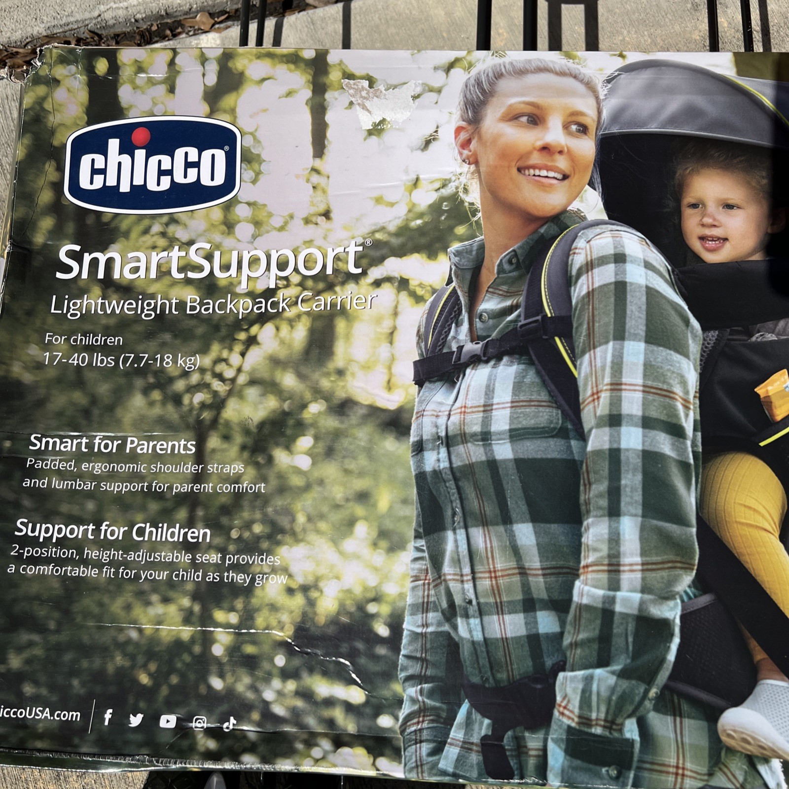 Chicco Smart Support Backpack Carrier for Toddlers and Babies