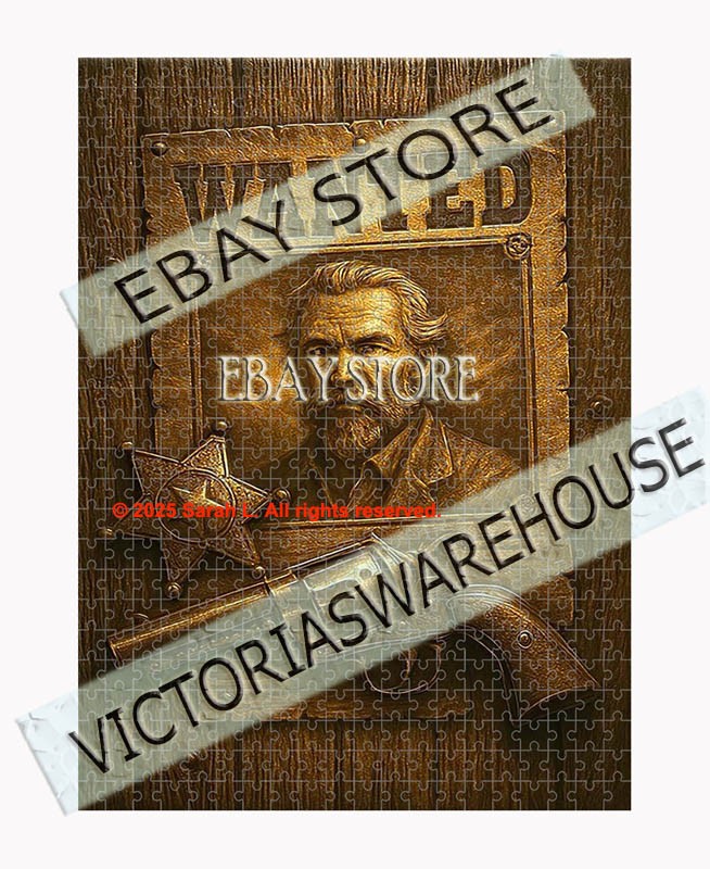 500 piece jigsaw puzzle Western wanted outlaw theme