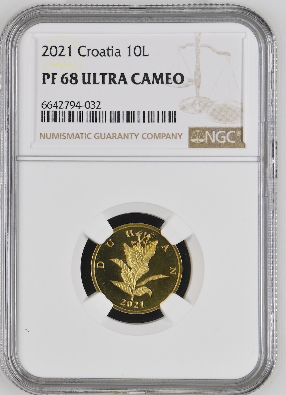 CROATIA coin 10 Lipa 2021 NGC PF 68 Ultra Cameo