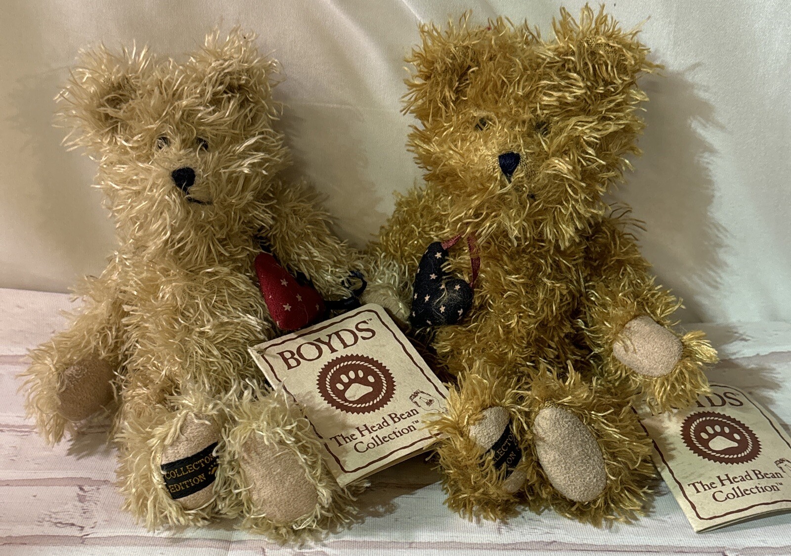 Vintage THE HEAD BEAN COLLECTION Boyds Bears Plush Friendship bears Jointed
