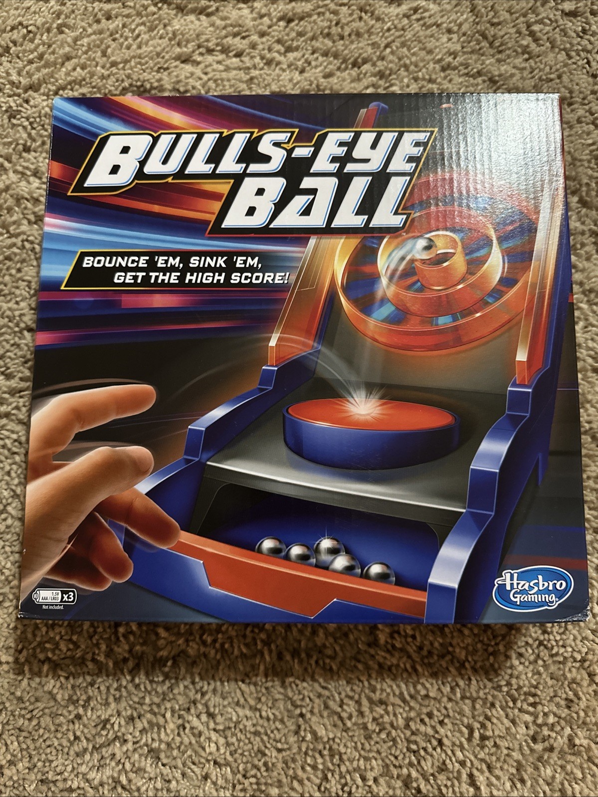 NEW Bulls-Eye Ball Skeeball Electronic Target Bounce Fun Arcade Game Toy Hasbro