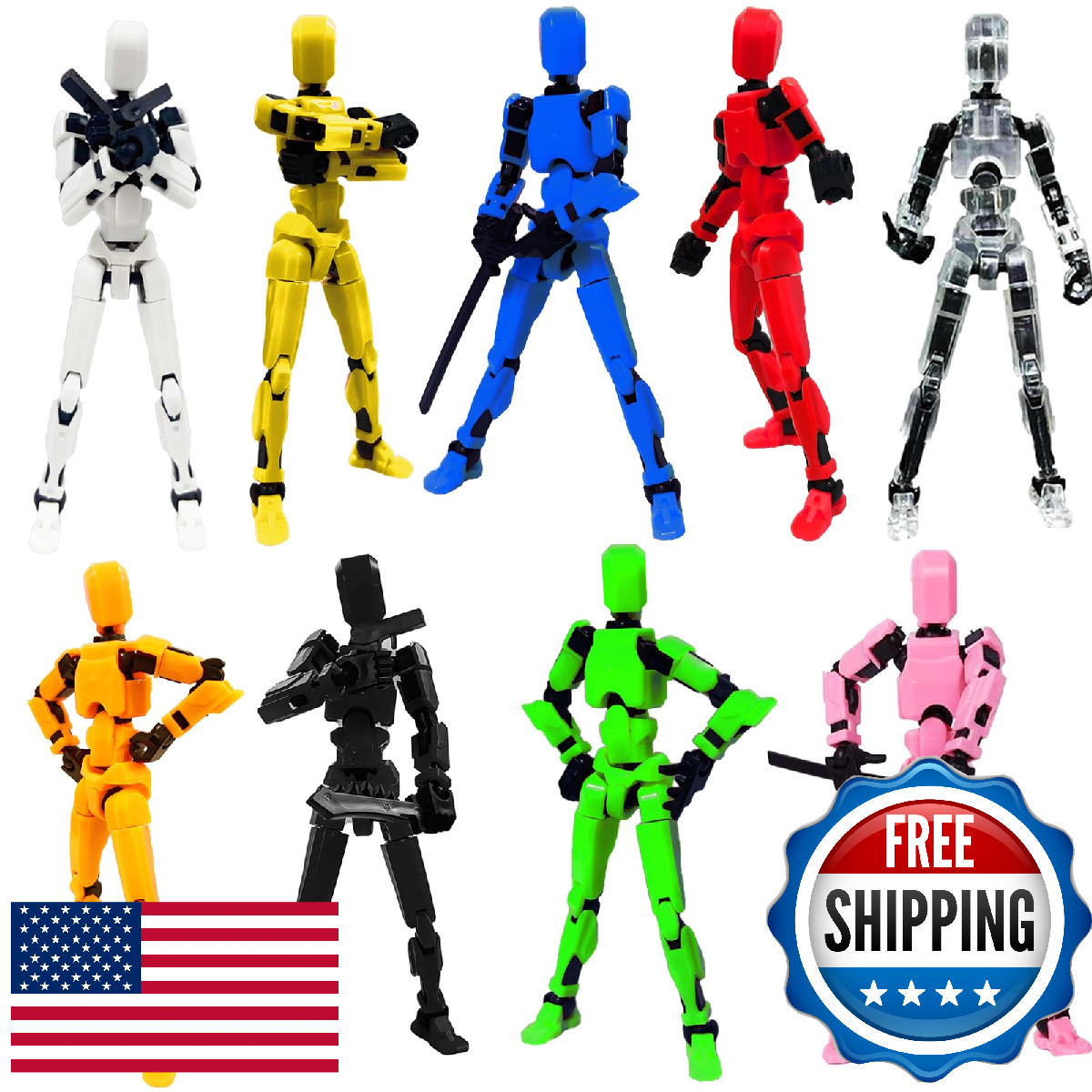 Rugwun 2025 New Titan 13 Action Figure Multi-Jointed Movable Robot 3D Printed No