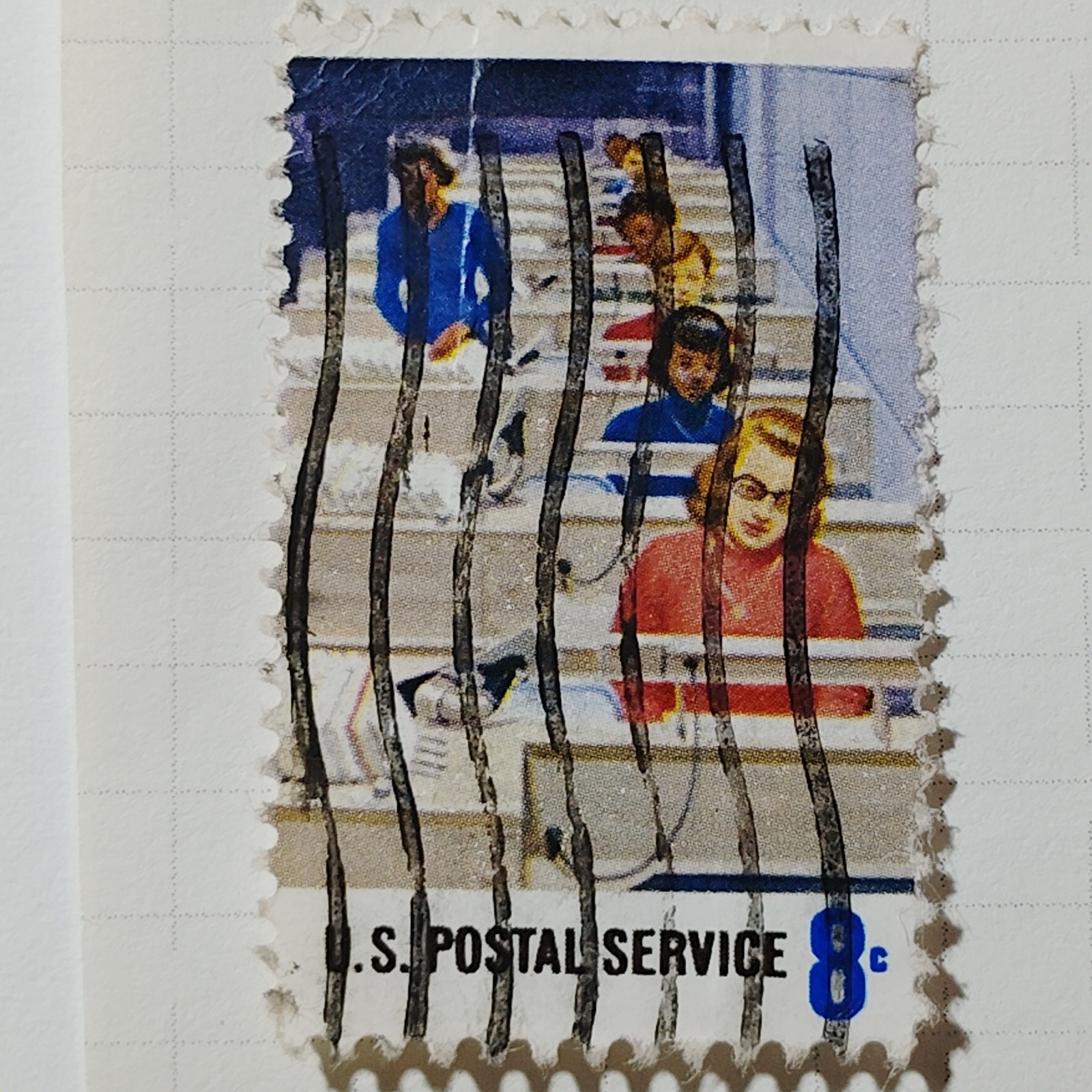 1972 US Postage Stamp Scott #1459 8c Family Planning Education Used Canceled