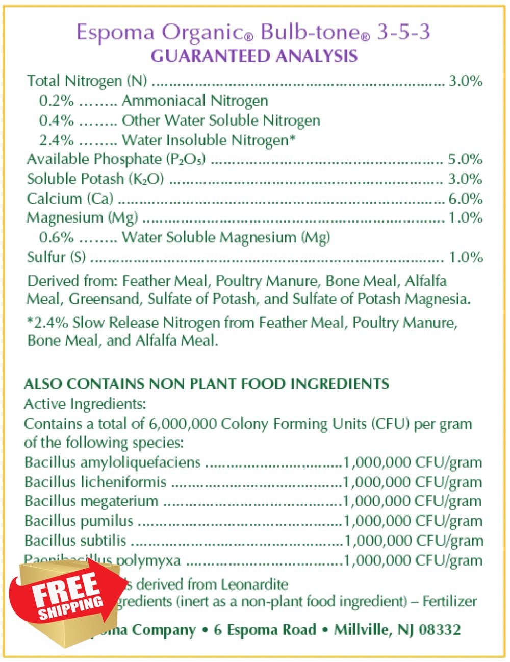 Espoma Organic Bulb-Tone Fertilizer, 4lb Bag, 2-Pack, for Spring/Fall Bulbs