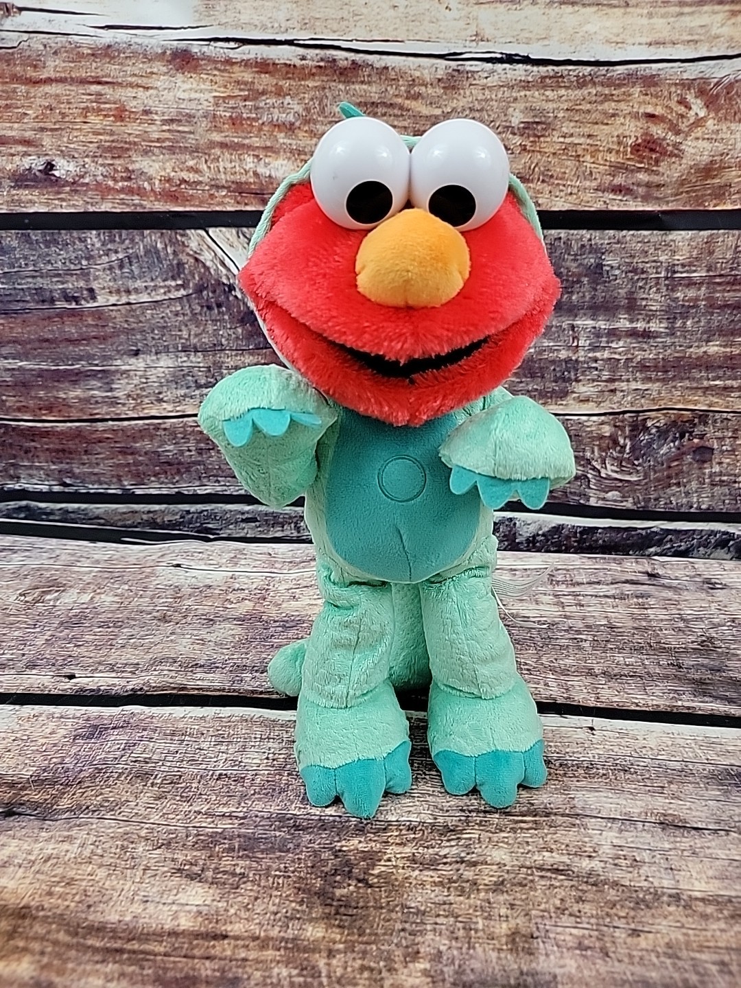 Sesame Street Dino Stomp Elmo 13-Inch Plush Stuffed Animal Sings and Dances