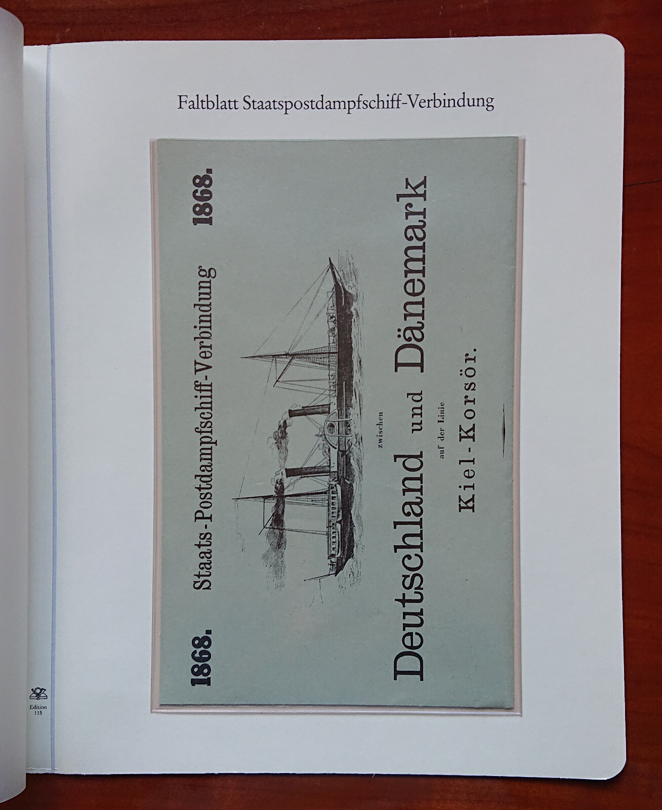 Form Sheet Folded Leaf State Postal Steamship Connection Germany Denmark