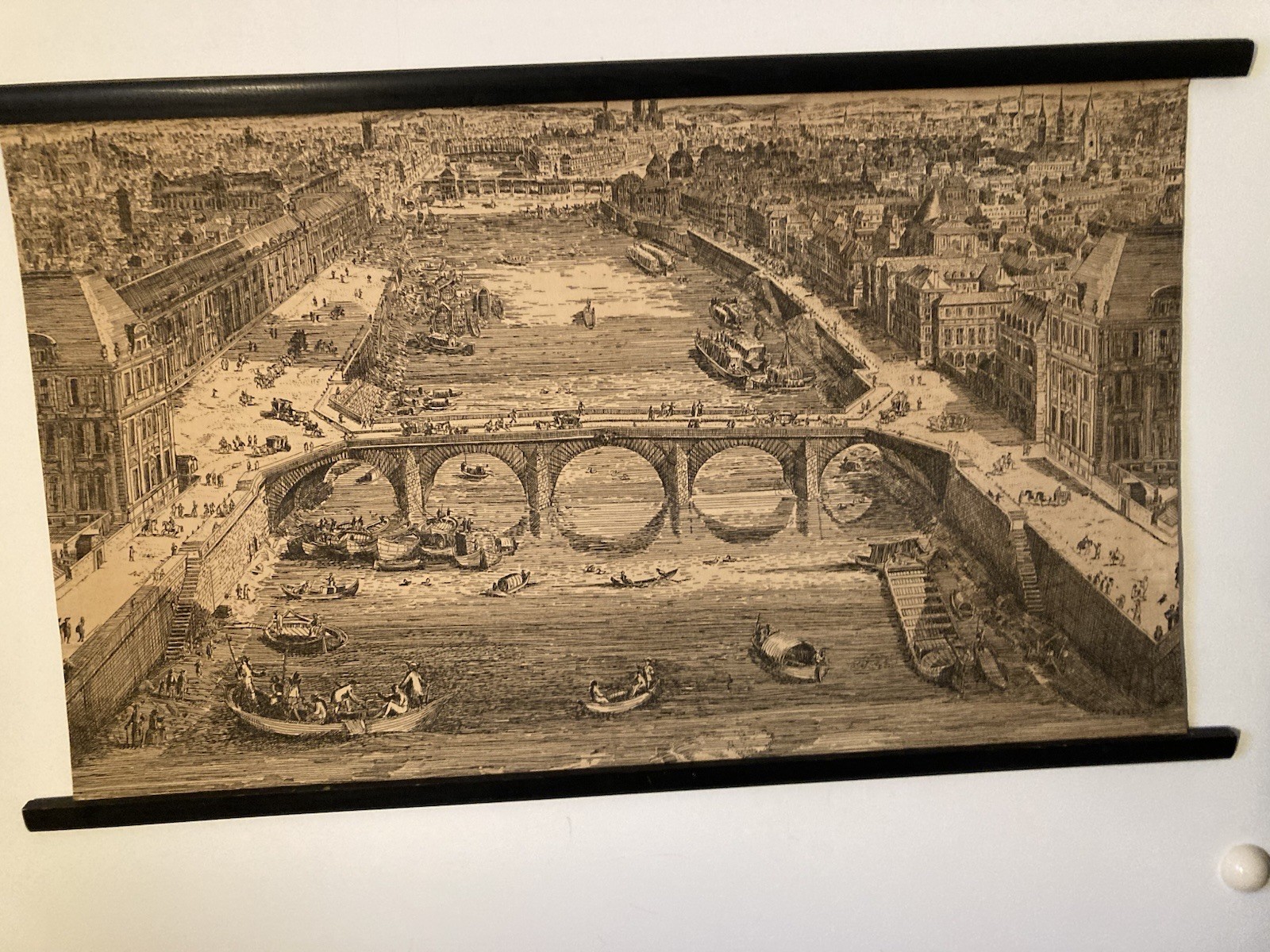 Antique Greeff “LE  Louvre”  French Wall Tapestry Hanging 52x30.5